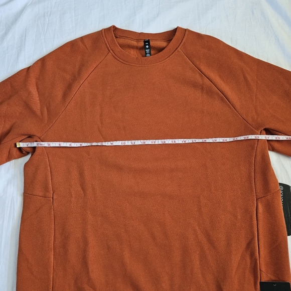 Lululemon Classic-Fit Fleece Crew Sweater Heather Grey HCUG/WHT Men's Size XXL - Picture 6 of 7